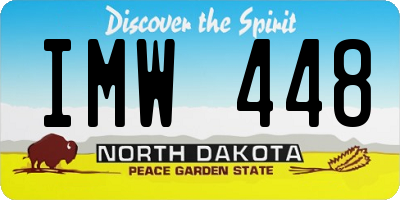 ND license plate IMW448