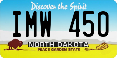 ND license plate IMW450