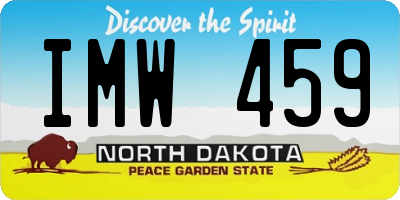 ND license plate IMW459