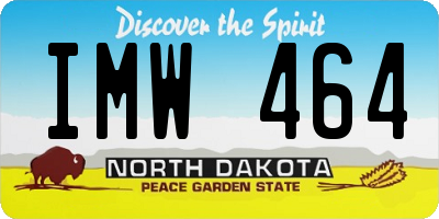 ND license plate IMW464