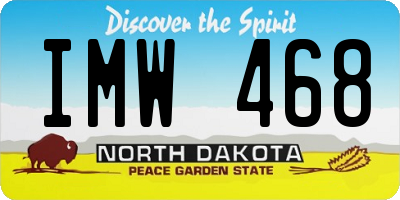 ND license plate IMW468