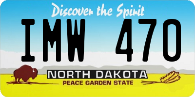 ND license plate IMW470
