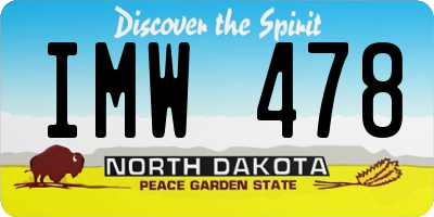 ND license plate IMW478