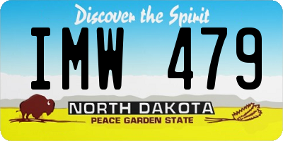 ND license plate IMW479