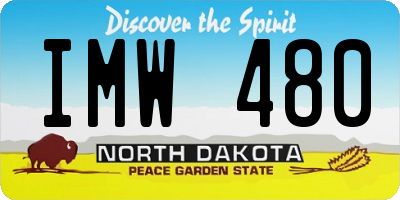 ND license plate IMW480