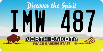ND license plate IMW487