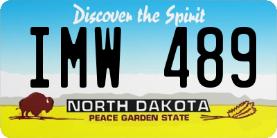 ND license plate IMW489
