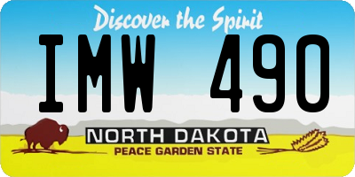 ND license plate IMW490