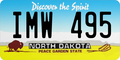 ND license plate IMW495