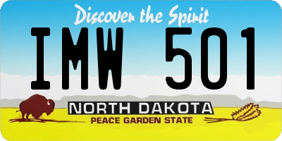 ND license plate IMW501