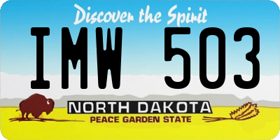 ND license plate IMW503