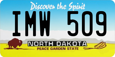 ND license plate IMW509