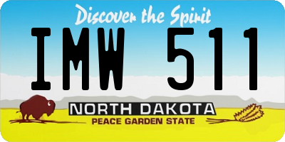 ND license plate IMW511