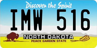 ND license plate IMW516
