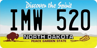 ND license plate IMW520