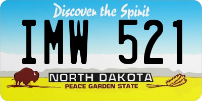ND license plate IMW521