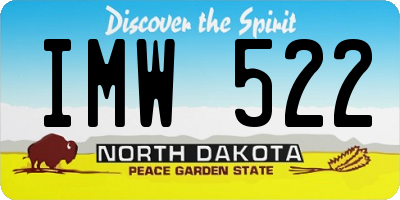 ND license plate IMW522