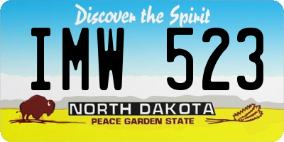 ND license plate IMW523
