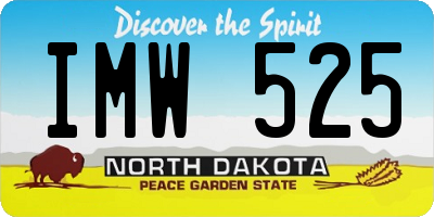 ND license plate IMW525
