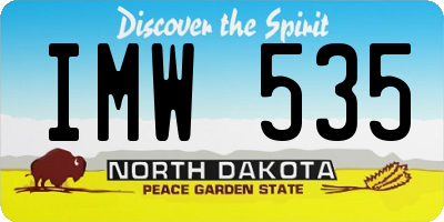 ND license plate IMW535