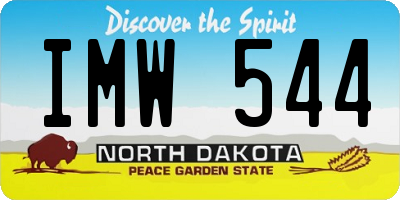ND license plate IMW544