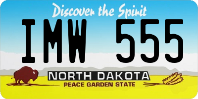 ND license plate IMW555