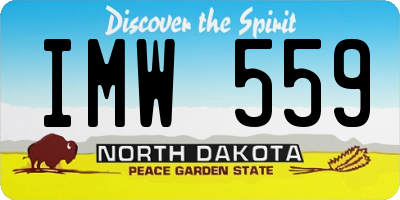 ND license plate IMW559