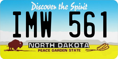 ND license plate IMW561