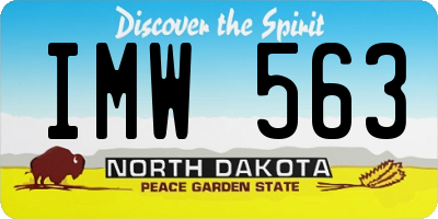 ND license plate IMW563