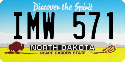 ND license plate IMW571