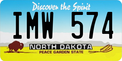 ND license plate IMW574