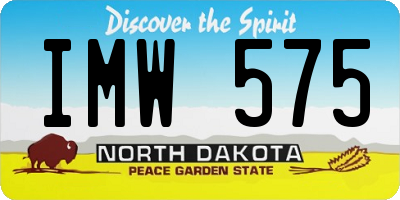 ND license plate IMW575