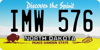 ND license plate IMW576