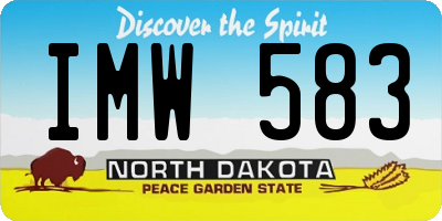 ND license plate IMW583