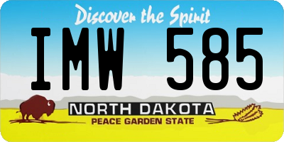 ND license plate IMW585