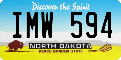 ND license plate IMW594