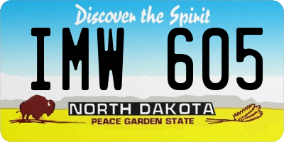 ND license plate IMW605