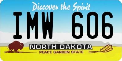 ND license plate IMW606
