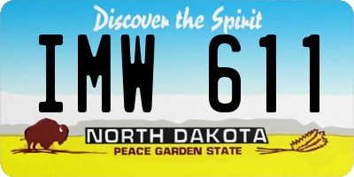 ND license plate IMW611