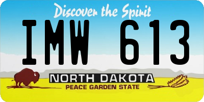 ND license plate IMW613