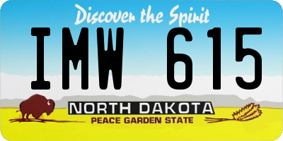 ND license plate IMW615