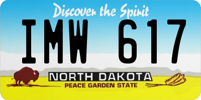 ND license plate IMW617