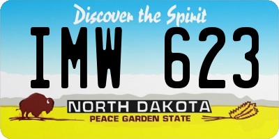 ND license plate IMW623