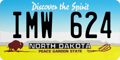 ND license plate IMW624