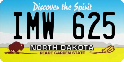ND license plate IMW625