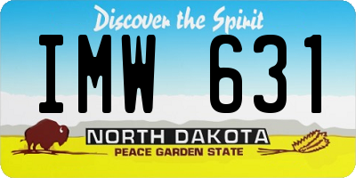ND license plate IMW631