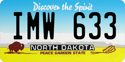 ND license plate IMW633