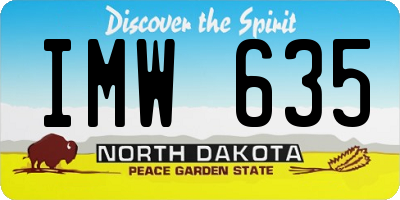 ND license plate IMW635