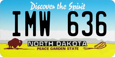 ND license plate IMW636
