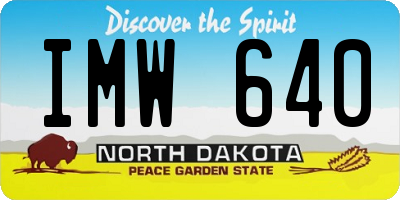 ND license plate IMW640